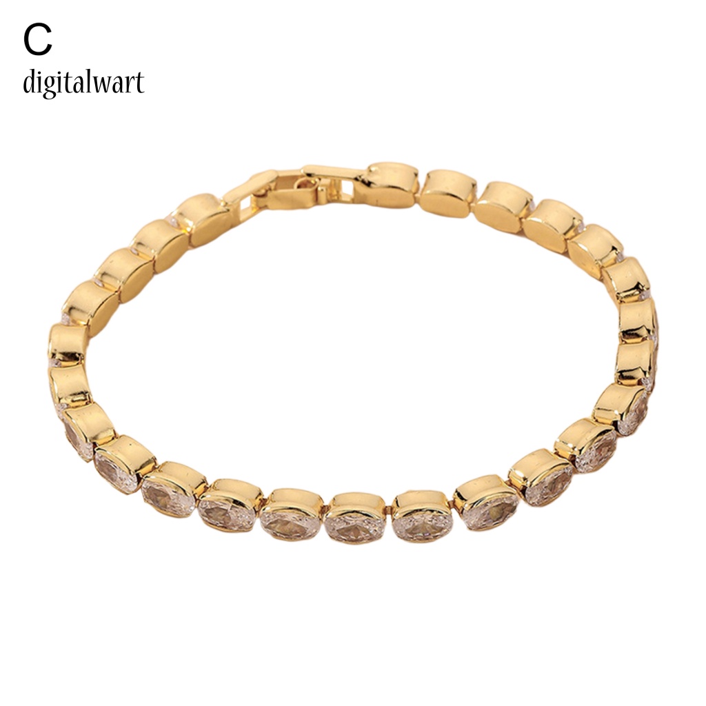 Kỹ Thuật Số| Vòng Tay Đính Đá Zircon Trọng Lượng Nhẹ Lấp Lánh Thời Trang Cho Nữ