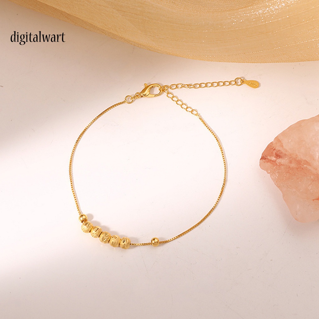 Kỹ Thuật Số| Vòng Đeo Tay May Mắn Bằng Hợp Kim Mỏng Màu Vàng Đồng Tùy Chỉnh Thời Trang Cho Nữ