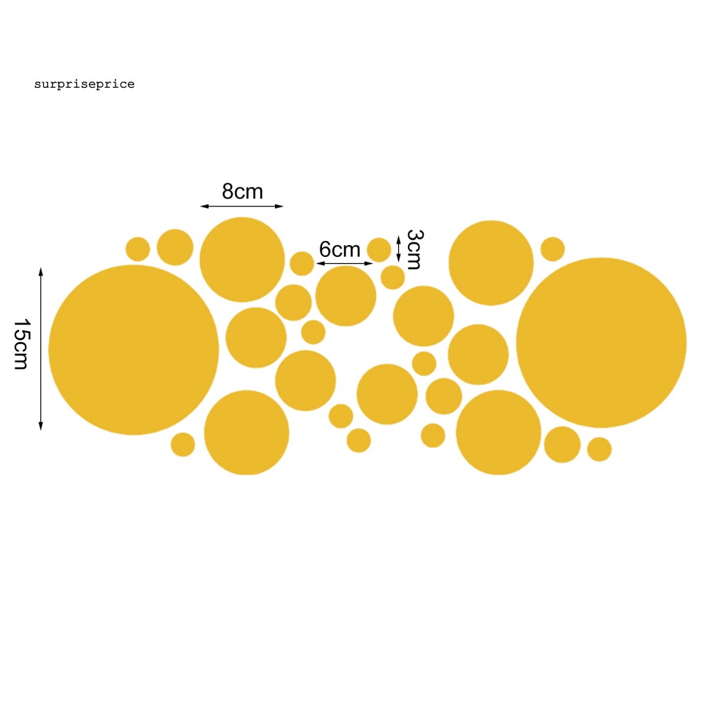 Set 26 Sticker Dán Tường Mặt Gương Acrylic Chống Nước Có Thể Tháo Gỡ Cho Phòng Ngủ