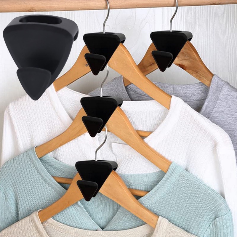 Móc Treo Quần Áo Hình Tam Giác Bằng Nhựa Tiết Kiệm Không Gian