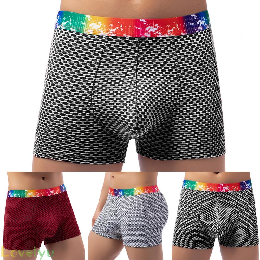 ⭐2023 ⭐Male 1* Boxer Black / Gray / Red Bulge Pouch M ~ 2XL Size Nylon Fabric