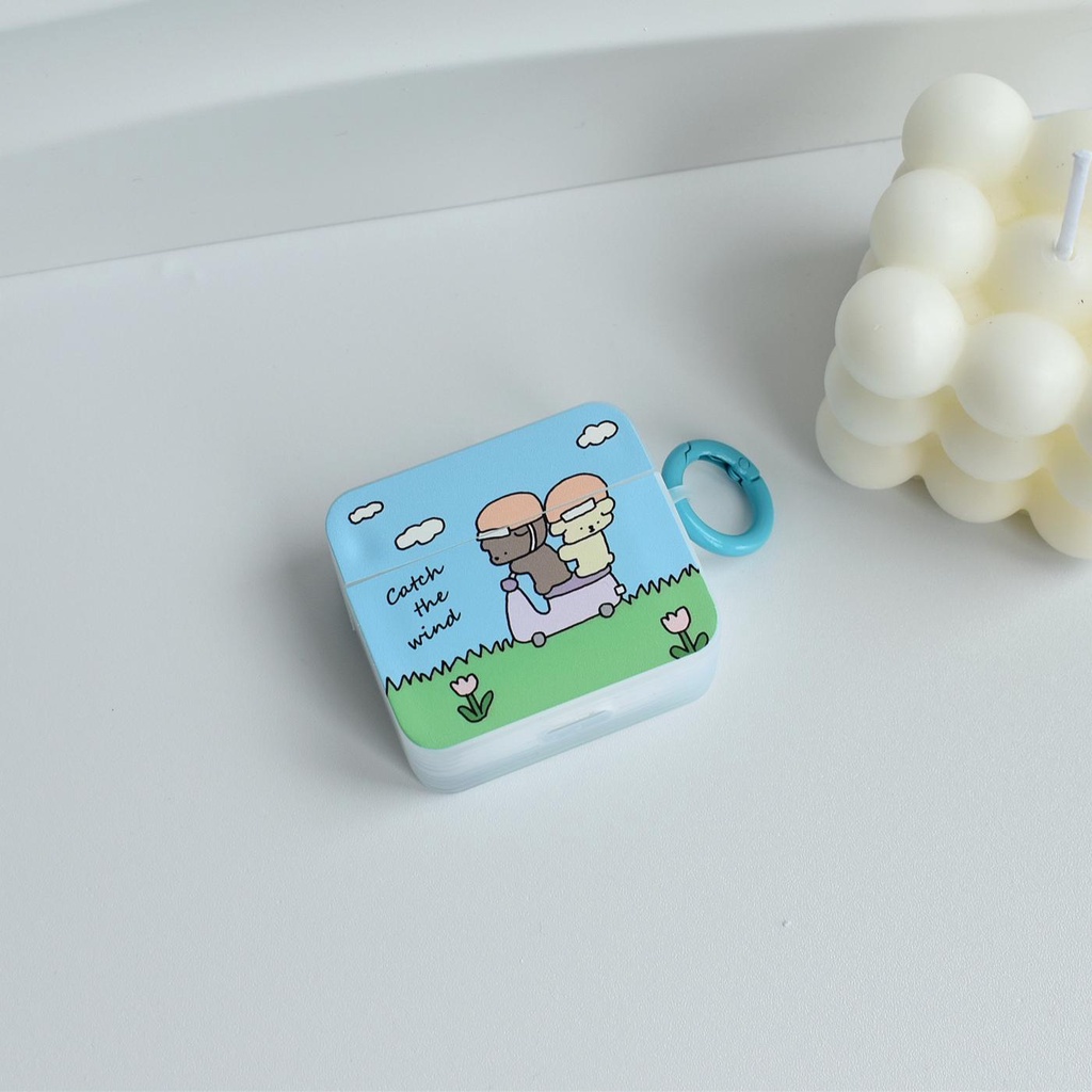 Vỏ Bảo Vệ Hộp Sạc Tai nghe không dây AirPods 1 2 GEN3 Pro2 2022 Bằng Silicon Tpu Mềm Hình Chú Cún Lái Xe Mô Tô