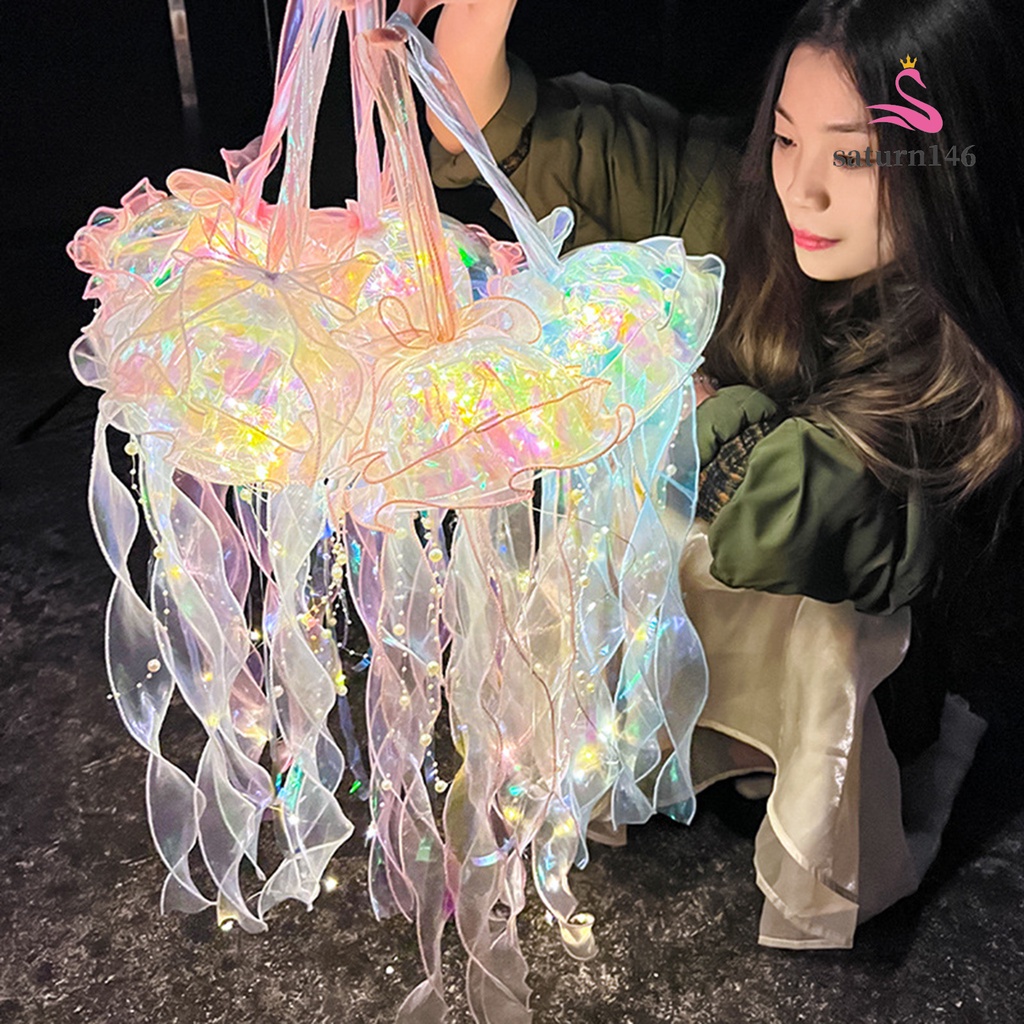 ☻Đèn Ngủ Bằng Nhựa Hình Sứa Dạ Quang Đa Năng DIY