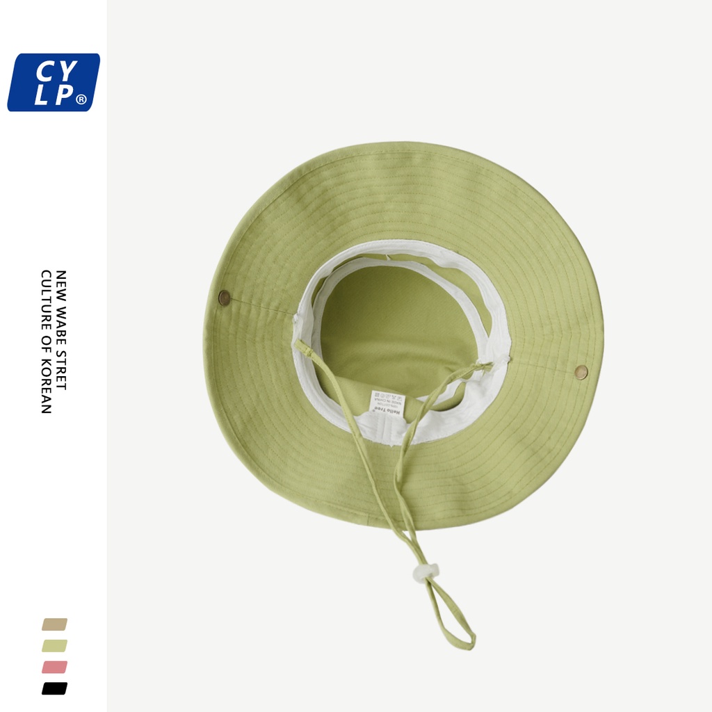 Nón Tai Bèo Vành Rộng Phối Nút Độc Đáo Phong Cách Hàn Quốc Thời Trang Mùa Hè Cho Nam Và Nữ