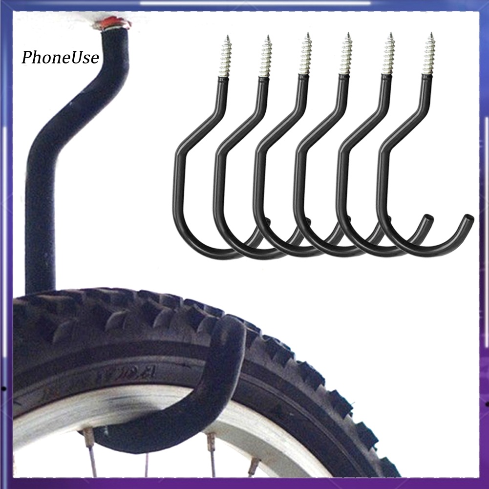 Bộ 6 Móc Treo Xe Đạp Gắn Tường Bằng Da PU