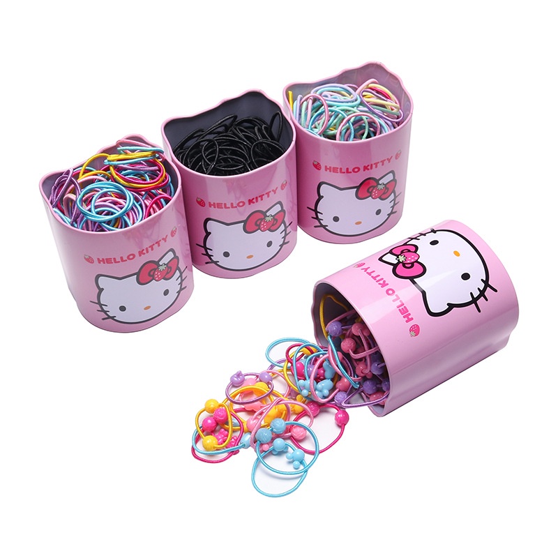 Dây Buộc Tóc Cao Su Không Đau Hình Mèo Hoạt Hình Phong Cách Hàn Quốc Cho Bé Gái