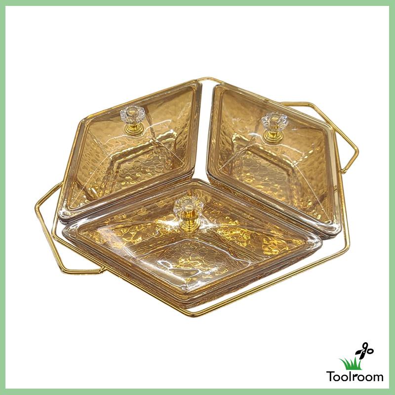 Đĩa Thủy Tinh Đựng Thức Ăn Vặt Thiết Kế Đơn Giản Trang Trí Phòng Khách