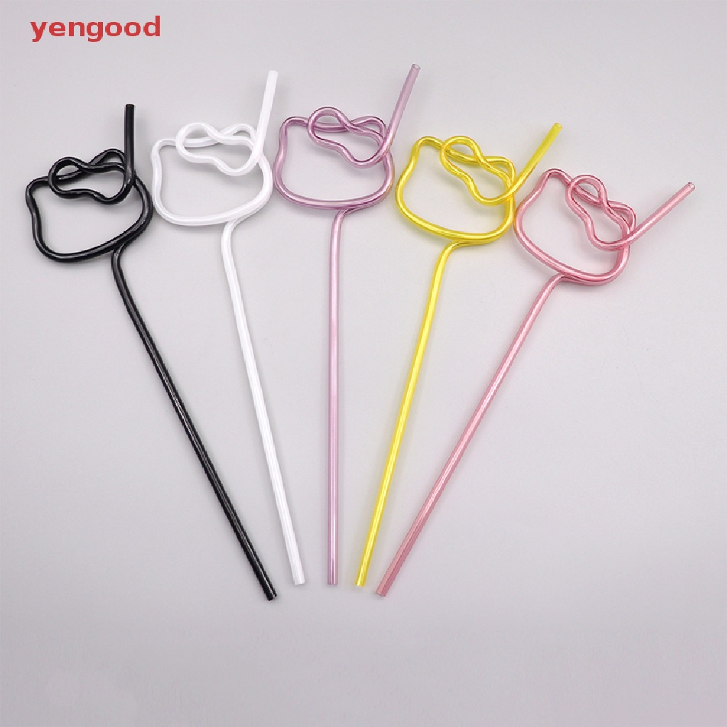 Set 10 Ống Hút Họa Tiết Hoạt Hình Nhiều Màu Sắc Dễ Thương Có Thể Tái Sử Dụng