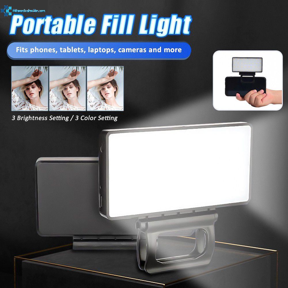Đèn Flash LED Mini Hỗ Trợ Chụp Ảnh Cho Điện Thoại Di Động Kèm Pin Tích Hợp