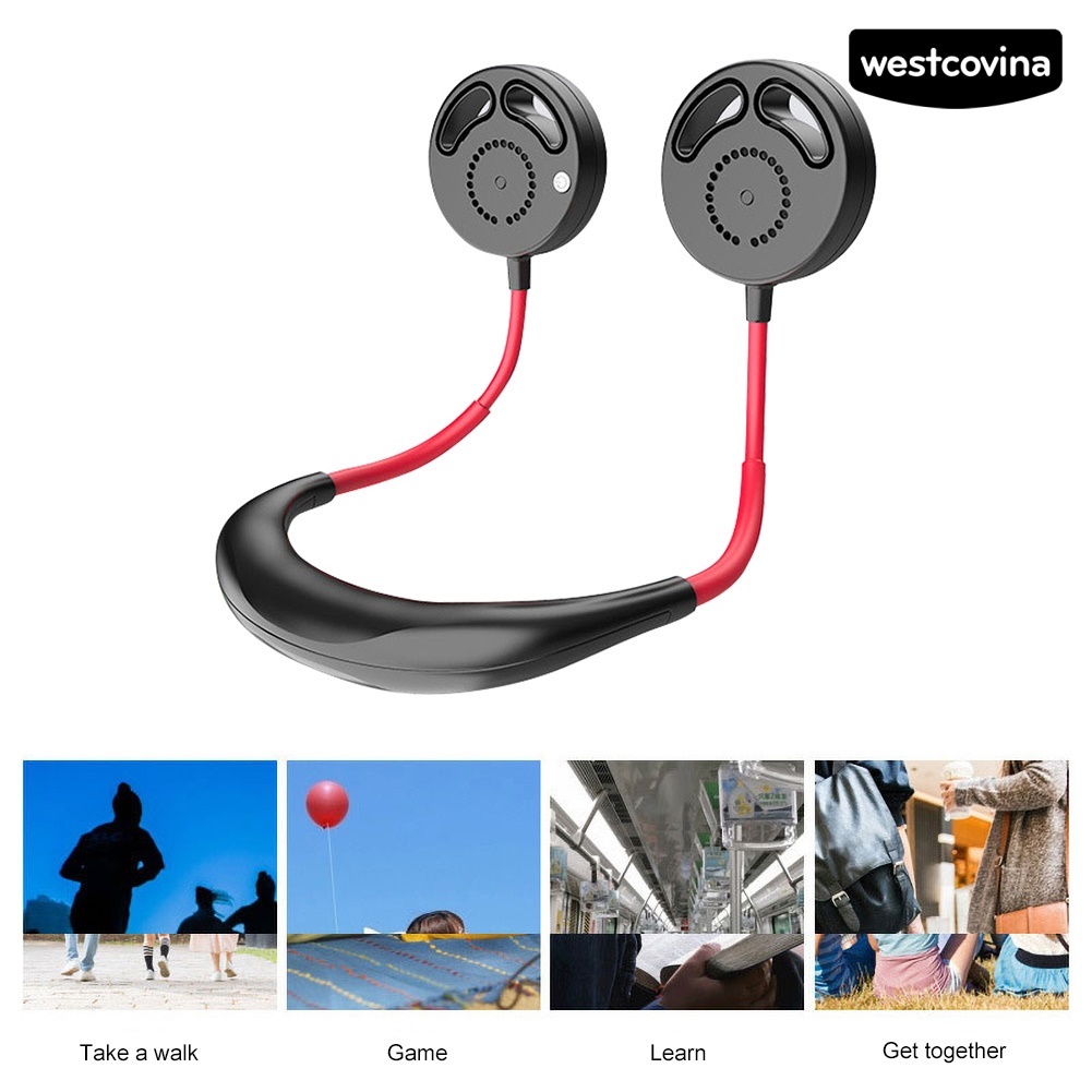 W🅢Quạt Sạc USB Mini Đeo Cổ Có Thể Gấp Lại Tiện Dụng