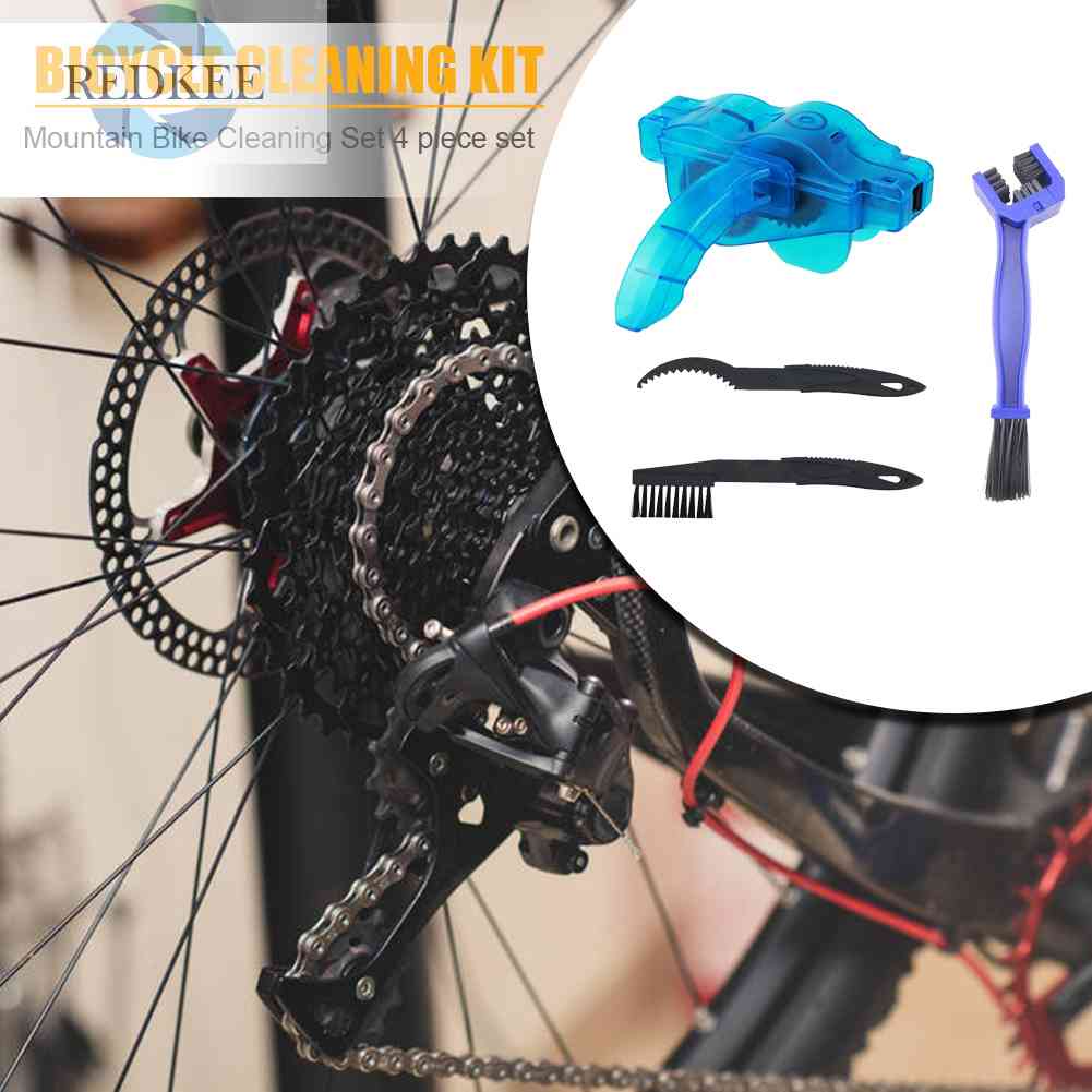 1 Bộ Dụng Cụ Vệ Sinh Xe Đạp Leo Núi Chuyên Nghiệp 4 Trong 1