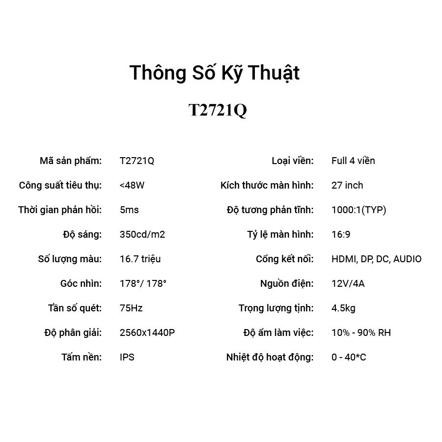 Màn hình máy tính 27inch Tomko tần số quét 75, 144Hz tấm nền IPS, VA , Bảo hành 36 tháng - Chính hãng Tomko