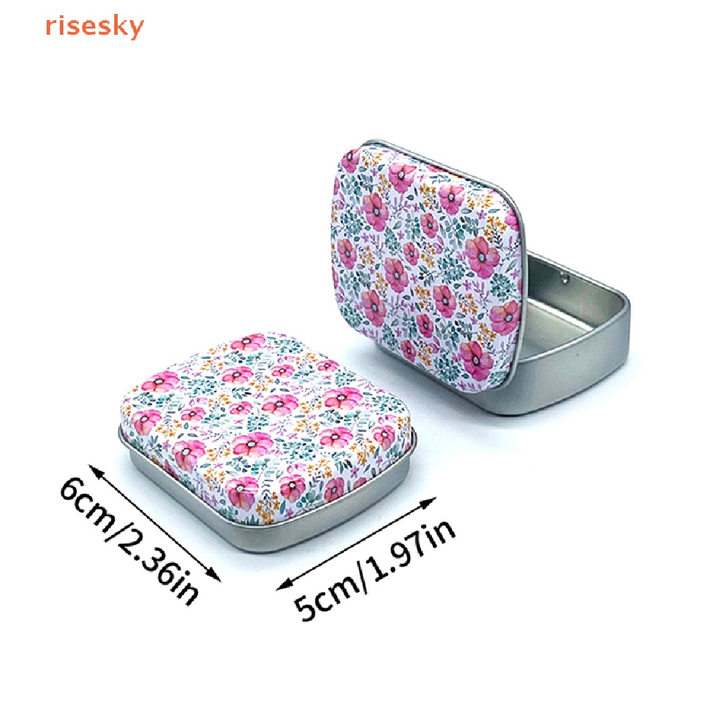 [risesky] Hộp Thiếc Rỗng Mini Đựng Bảo Quản Giày Trượt Patin Bằng Kim Loại Nhỏ Gọn Hình Chữ Nhật