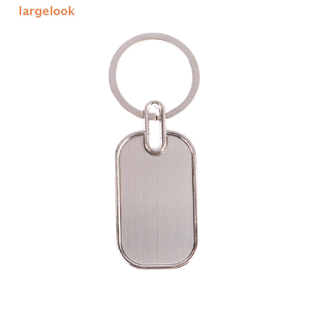 [Biglook] Móc Chìa Khóa Thẻ Kim Loại Trống Có Thể Là o o Quà Tặng Mới