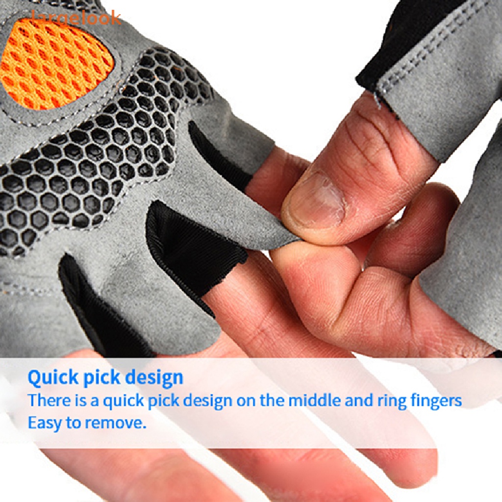 Găng Tay Thể Thao Nửa Ngón Chống Trượt Chống Mồ Hôi Thoáng Khí Dành Cho Nam Và Nữ