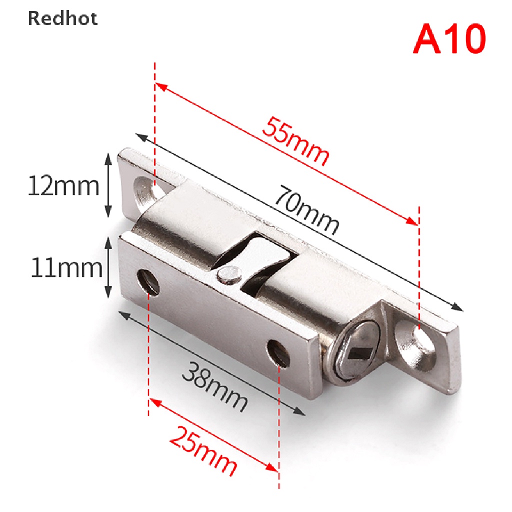 1 Chốt Cửa Lò Xo Bằng Đồng Thau Màu Bạc 42 / 50 / 60 / 70mm