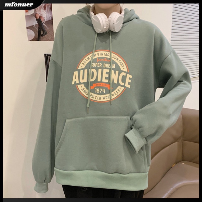 Áo Hoodie Dáng Chữ A Dài Tay Giữ Ấm Thời Trang