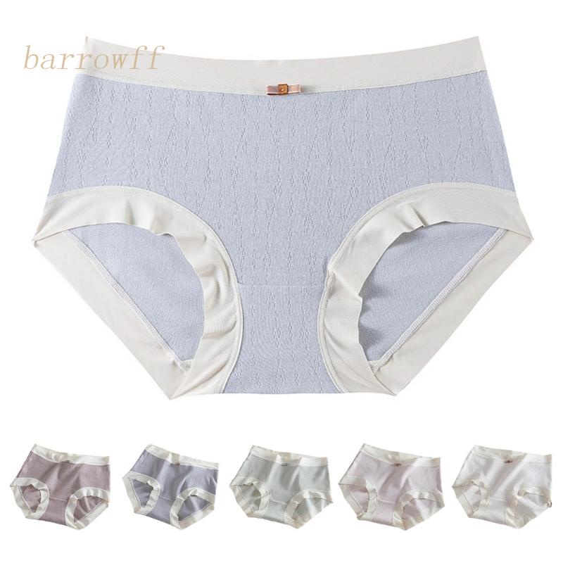 Quần Lót Cotton Jacquard Lưng Vừa Co Giãn Thoải Mái Đính Nơ Dễ Thương Cho Nữ