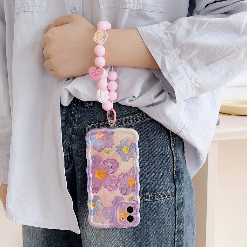 Vòng Tay Chuỗi Hạt Acrylic Chống Thất Lạc Thông Dụng Cho Điện Thoại iPhone
