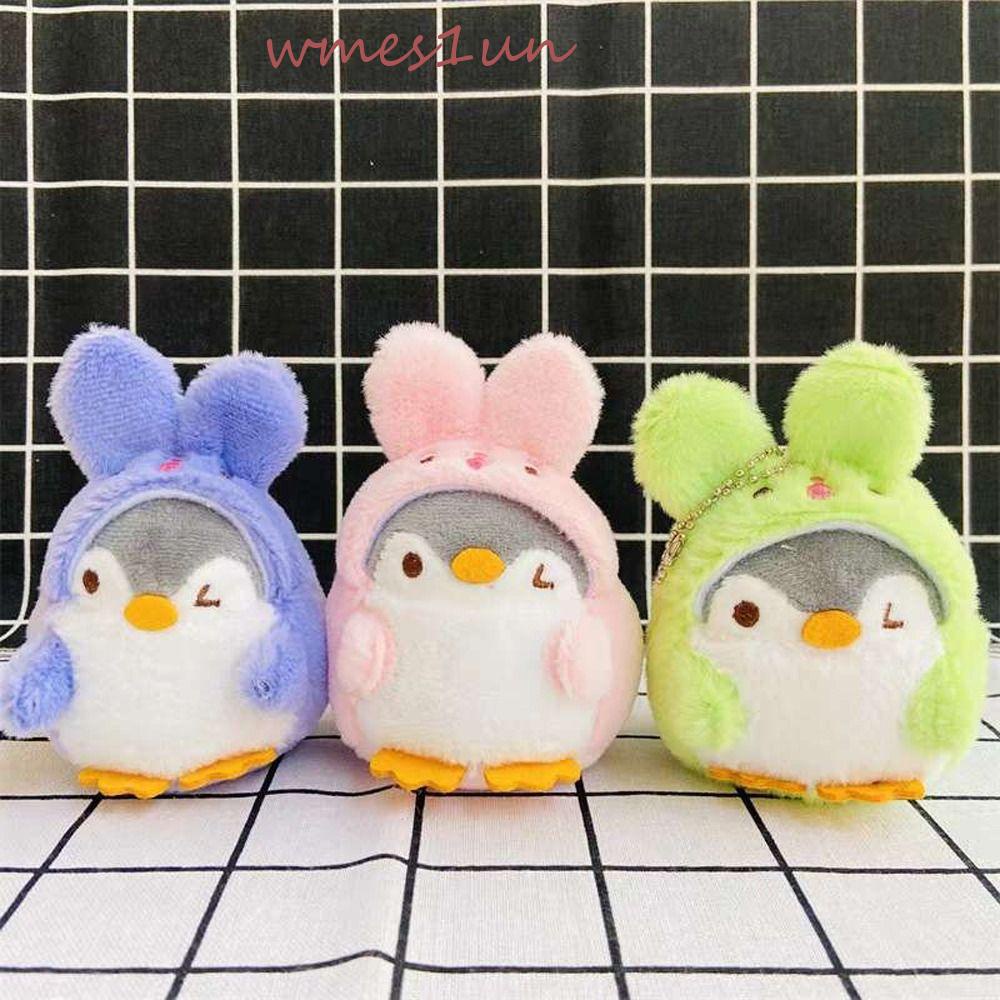 Móc Chìa Khóa Hình Tai Thỏ Nhồi Bông WMES15H Dễ Thương Phong Cách Hàn Quốc