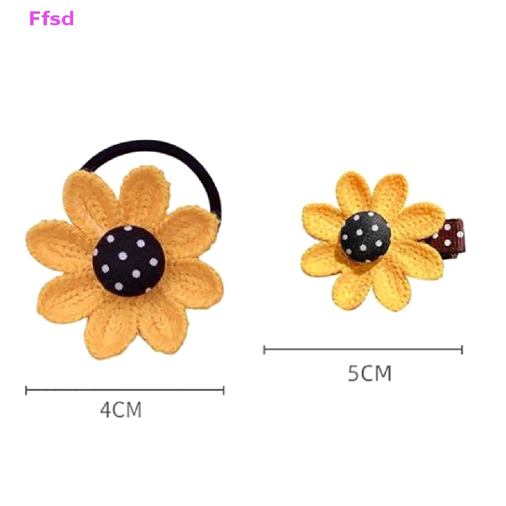 {Ffsd} 1 Dây Buộc Tóc Hoa Hướng Dương Đáng Yêu Dành Cho Trẻ Em * Bán Chạy