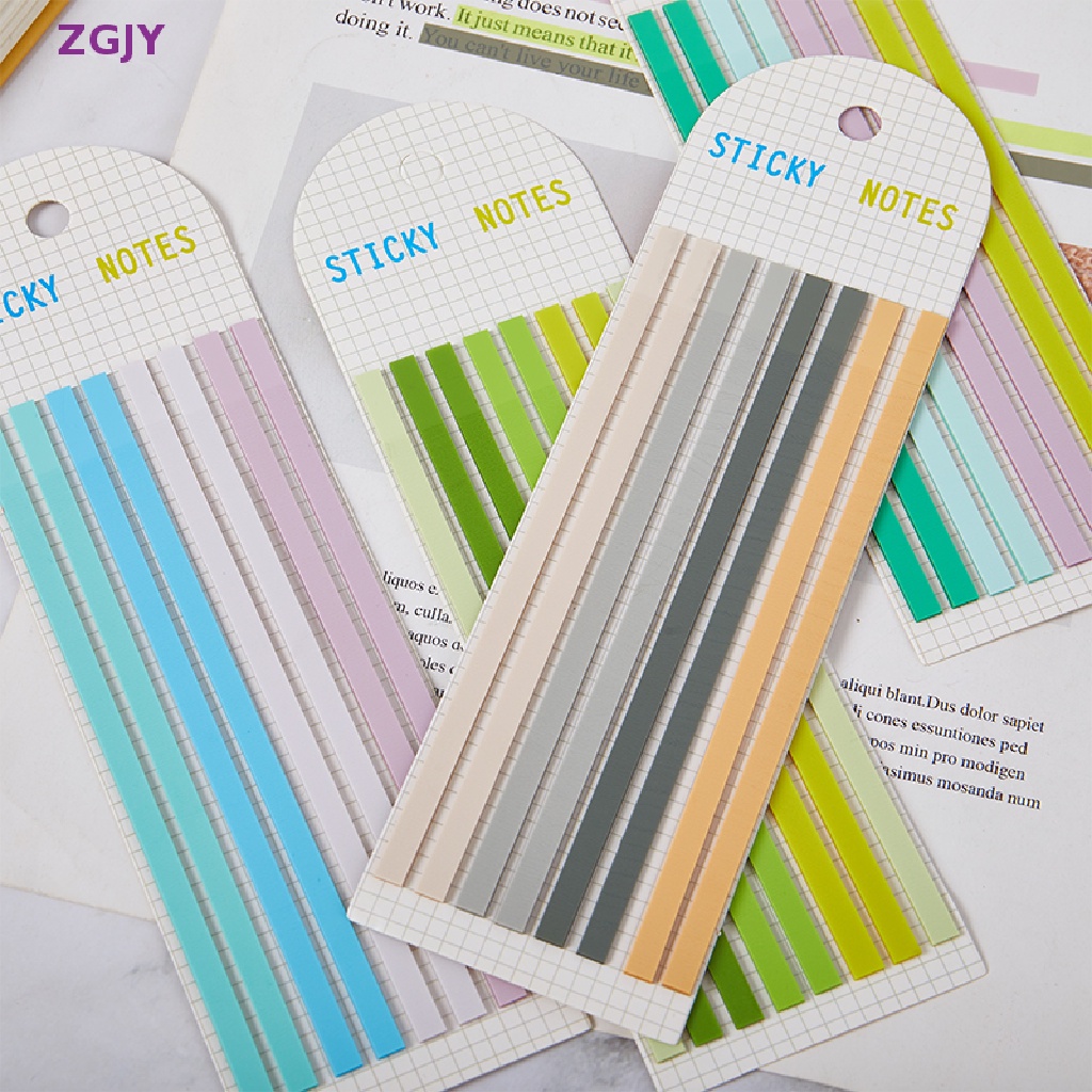 Set 160 Miếng Dán Ghi Chú Màu Macaron Trong Suốt Siêu Mỏng Tiện Dụng Cho Học Sinh / Văn Phòng Mới