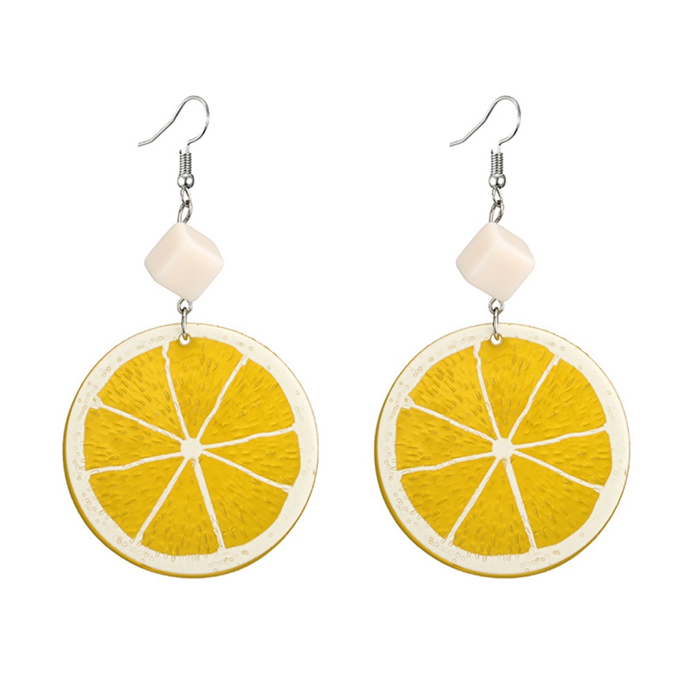 Bông Tai Hình Lát Chanh Bằng Acrylic Đáng Yêu Cho Nữ