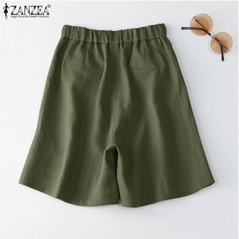 Quần short nữ ZANZEA lưng cao thời trang đường phố