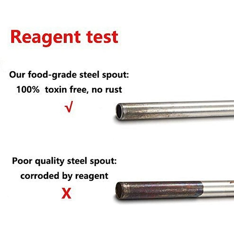 Set 8 Đầu Rót Chai Nước Cổ Điển Bằng Thép Không Gỉ Kèm Cọ Vệ Sinh Cho Quán Bar / Câu Lạc Bộ / Nhà Hàng