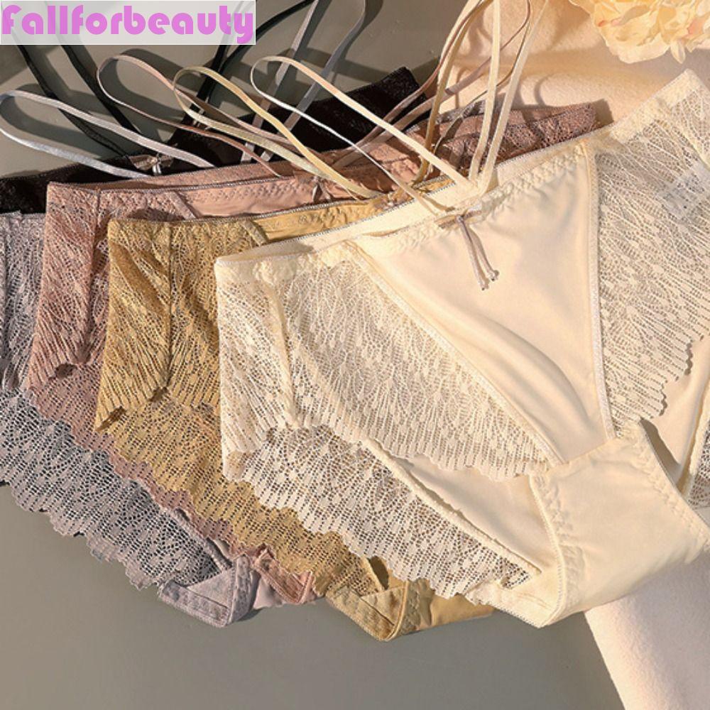 Quần Lót Ren Phối Dây Ruy Băng Mỏng Thoáng Khí Thời Trang Hàn Quốc Cho Nữ