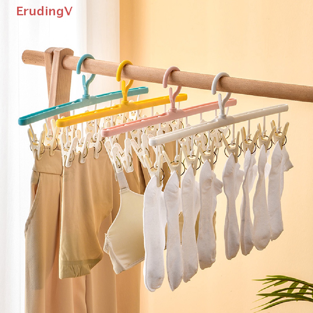 Kẹp Phơi Quần Áo / Vớ 8 Kẹp Bằng Nhựa Tiện Dụng