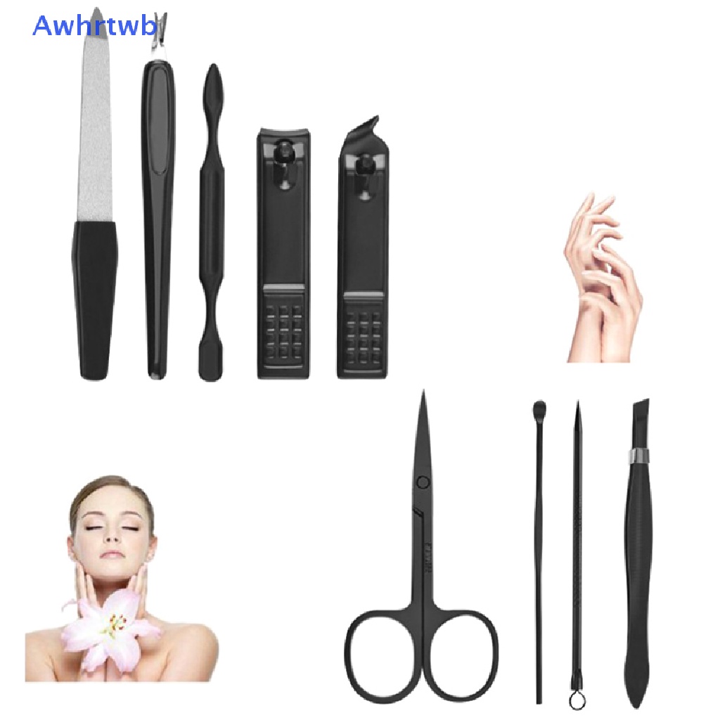Bộ 7 / 9 Dụng Cụ Chăm Sóc Móng Tay Bằng Thép Không Gỉ Mới