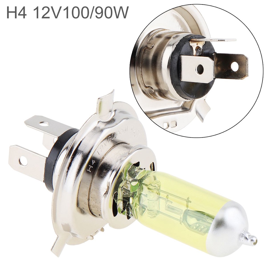 Bóng Đèn Pha Xenon Halogen H4 100 / 90W 2500K Ánh Sáng Vàng Siêu Sáng 12V Chuyên Dụng Cho Xe Hơi