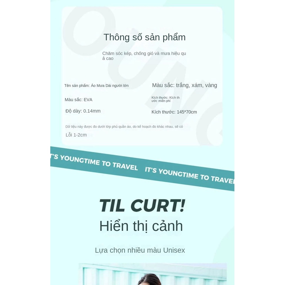 Áo Mưa Dáng Dài Dày Dặn Trong Suốt Dùng Một Lần Tiện Dụng Cho Nam Và Nữ