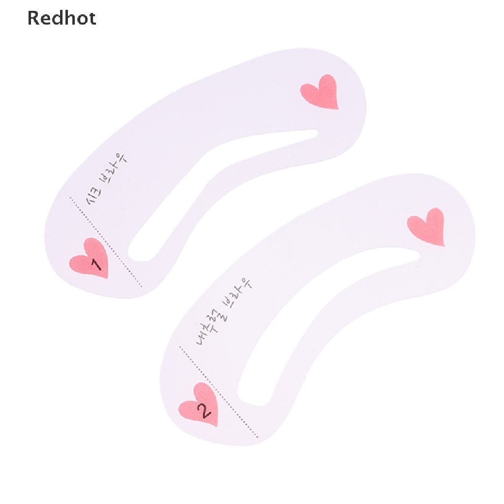 &lt; Redhot &gt; Set 10 Túi Thẻ Khuôn Vẽ Lông Mày 3 Kiểu Có Thể Tái Sử Dụng