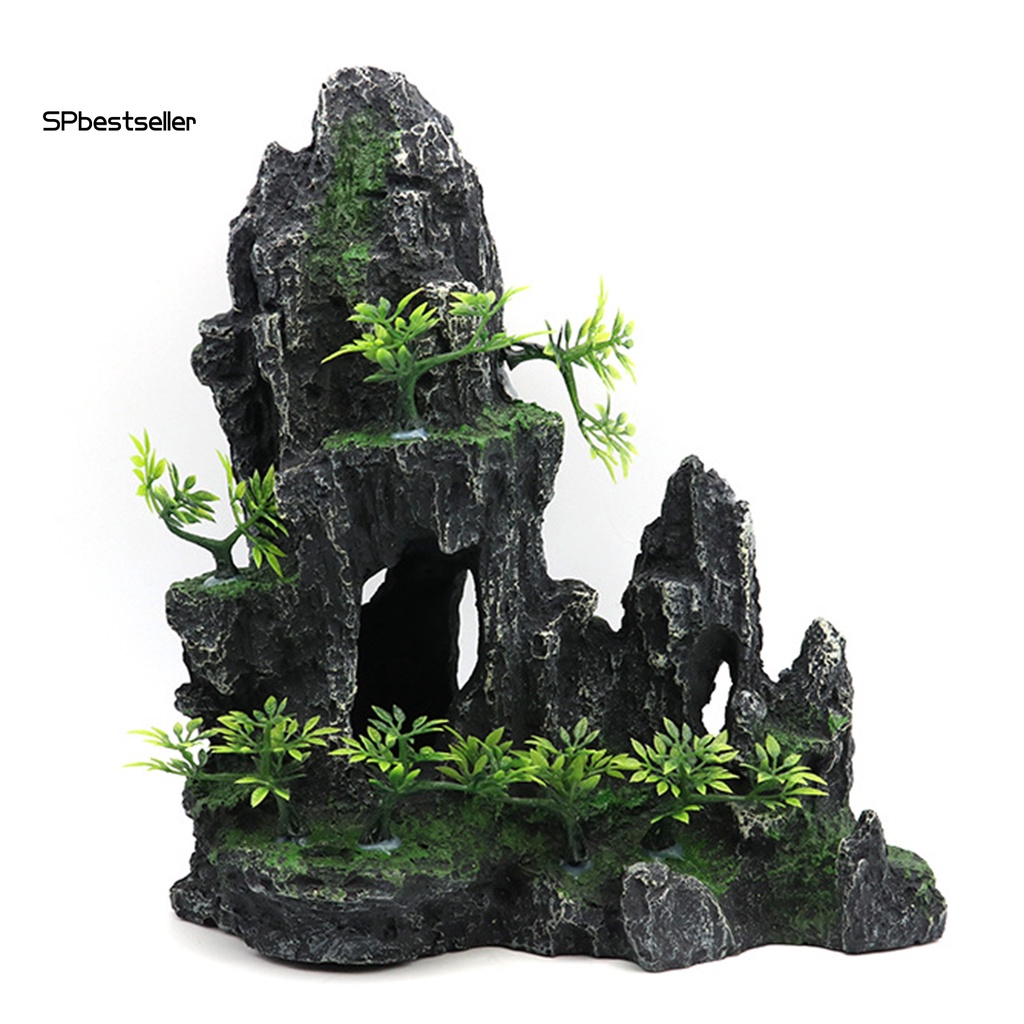 Hòn Non Bộ Nhân Tạo Bằng Nhựa Resin Thủ Công Trang Trí Bể Cá