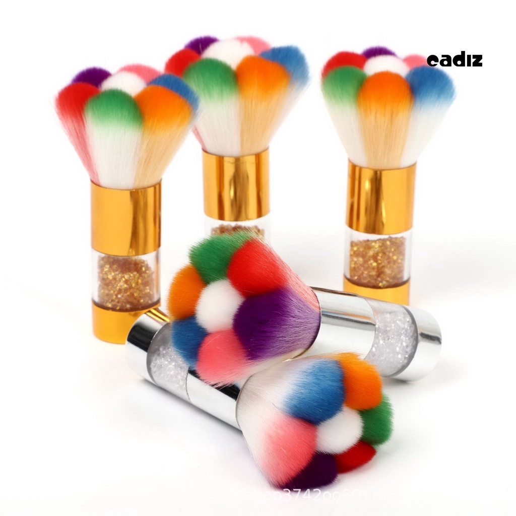 Bàn Chải Vệ Sinh Móng Tay Cầm Mềm Mại Bằng Lông Cứng Màu Cầu Vồng Tiện Dụng