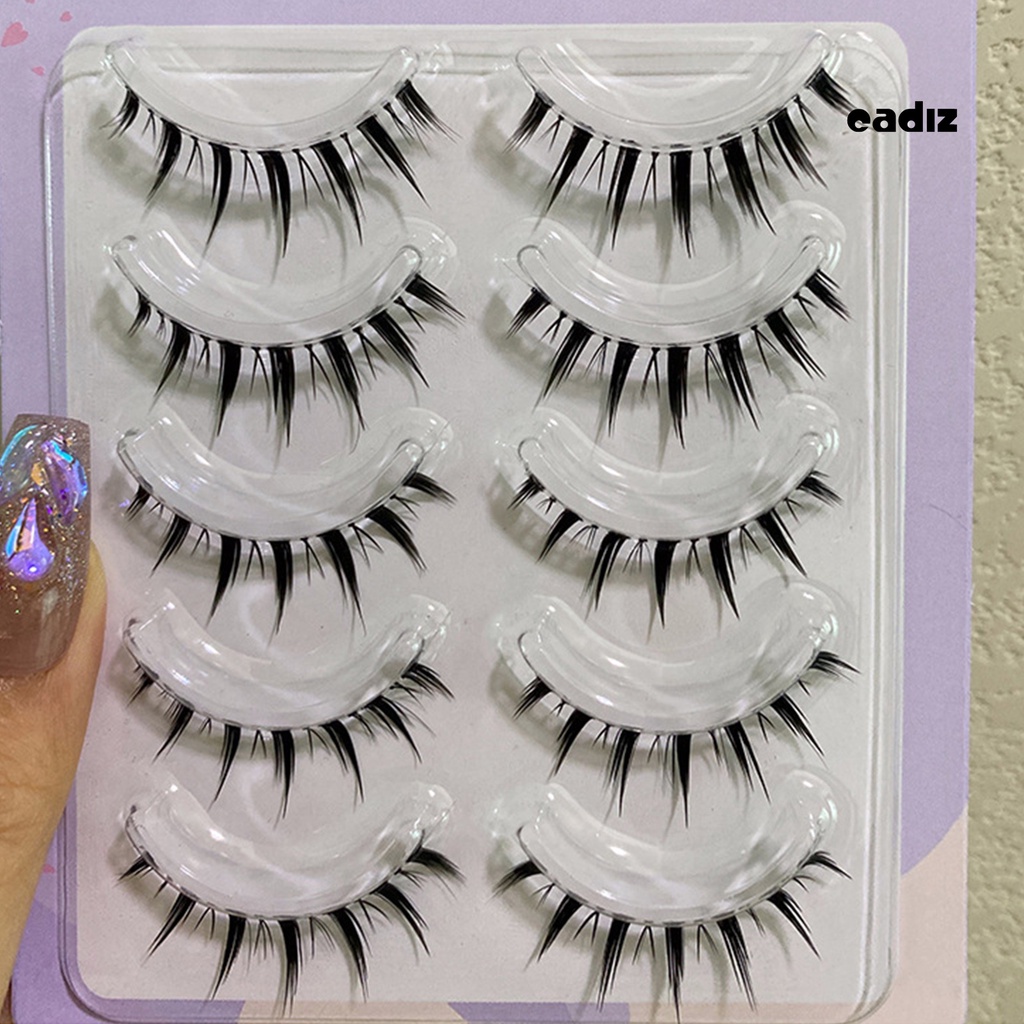 1 Bộ Lông Mi Giả Mềm Cong 3D Tạo Hiệu Ứng Tự Nhiên Màu Đen Dùng Để Hóa Trang