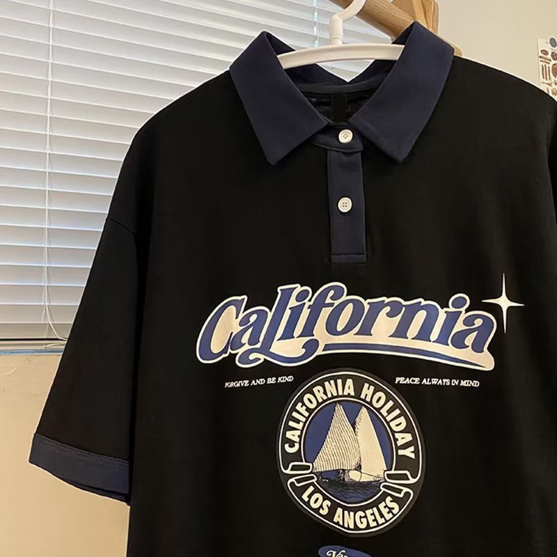 Áo Sơ Mi Tay Lỡ In Họa Tiết Phong Cách Harajuku Nhật Bản Thời Trang Mùa Hè 2023 Mới