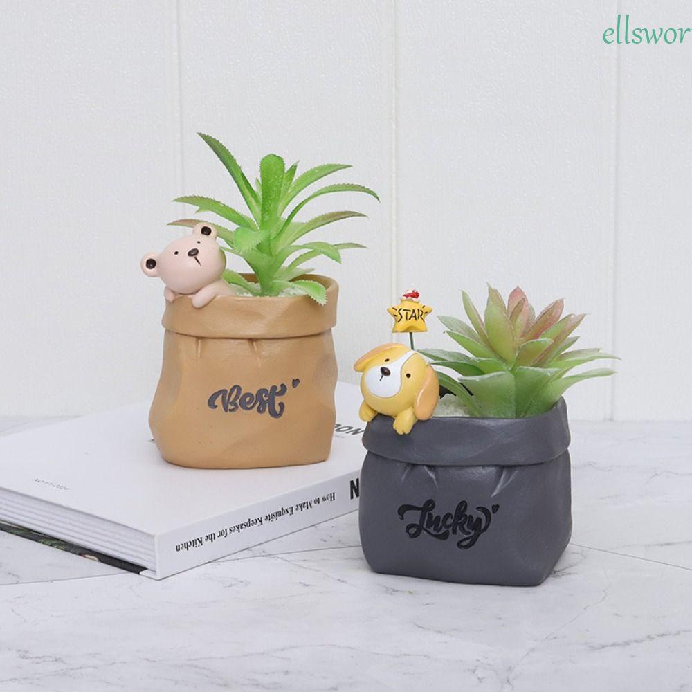 Chậu Hoa Resin Hình Động Vật Dễ Thương Sáng Tạo Chất Lượng Cao