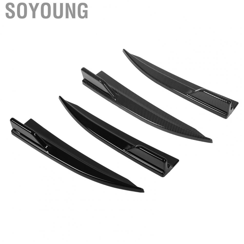 Soyoung Rear Bumper Side Splitters Diffuser Easy Installation Colorfast for Car