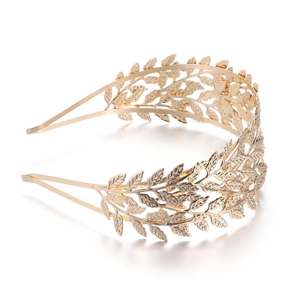 Băng Đô Cài Tóc Hình Cành Lá Cho Cô Dâu