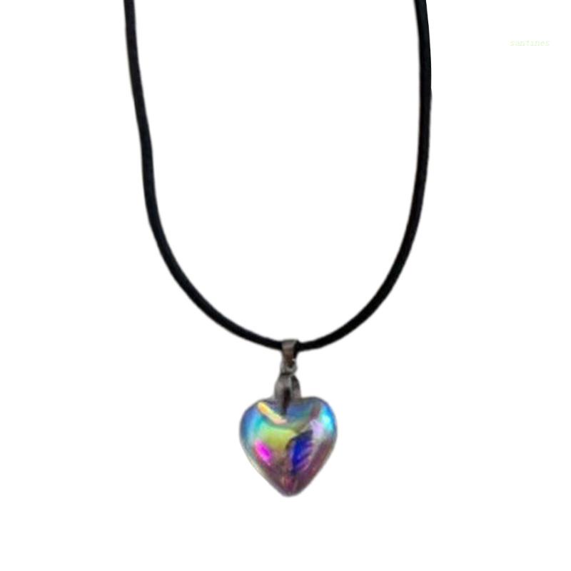 Vòng Cổ Dây Nhung Mặt Hình Trái Tim Có Thể Điều Chỉnh