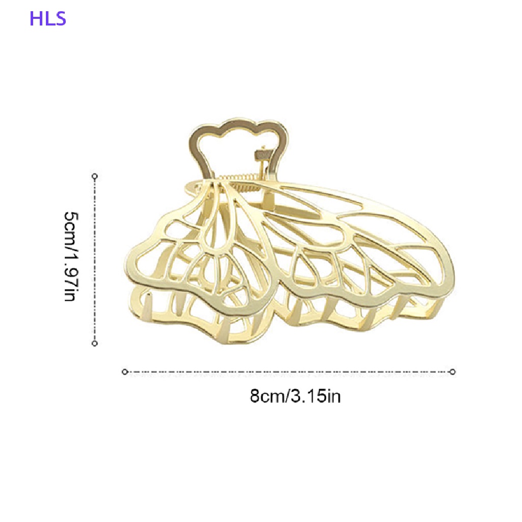 Kẹp Tóc Bướm Kim Loại Màu Vàng Thời Trang Thanh Lịch