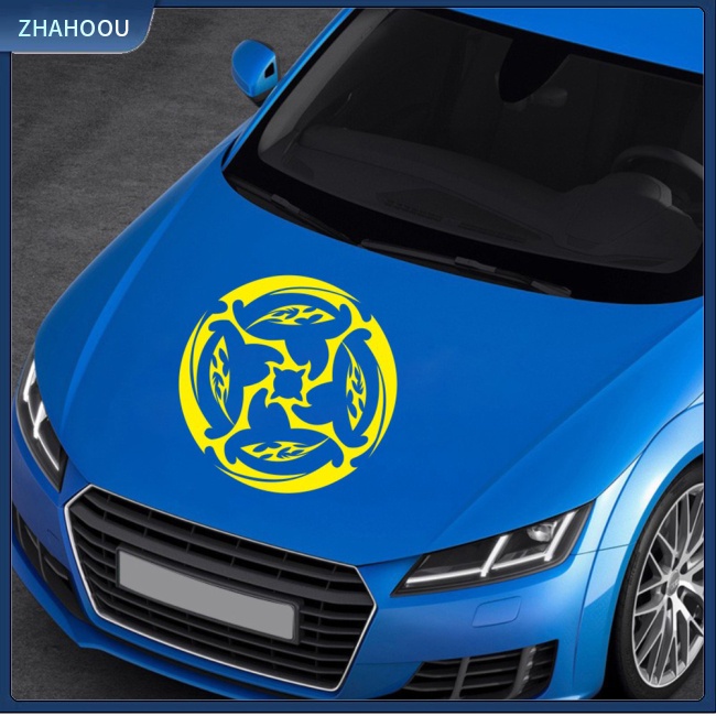 ☃Phụ Kiện Trang Trí Nhà Cửa Kiểu Dáng Dễ Thương Xinh Xắn☃ Miếng Dán Trang Trí Xe Hơi Họa Tiết Ngọn Lửa Vui Nhộn Chống Thấm Nước D-1066