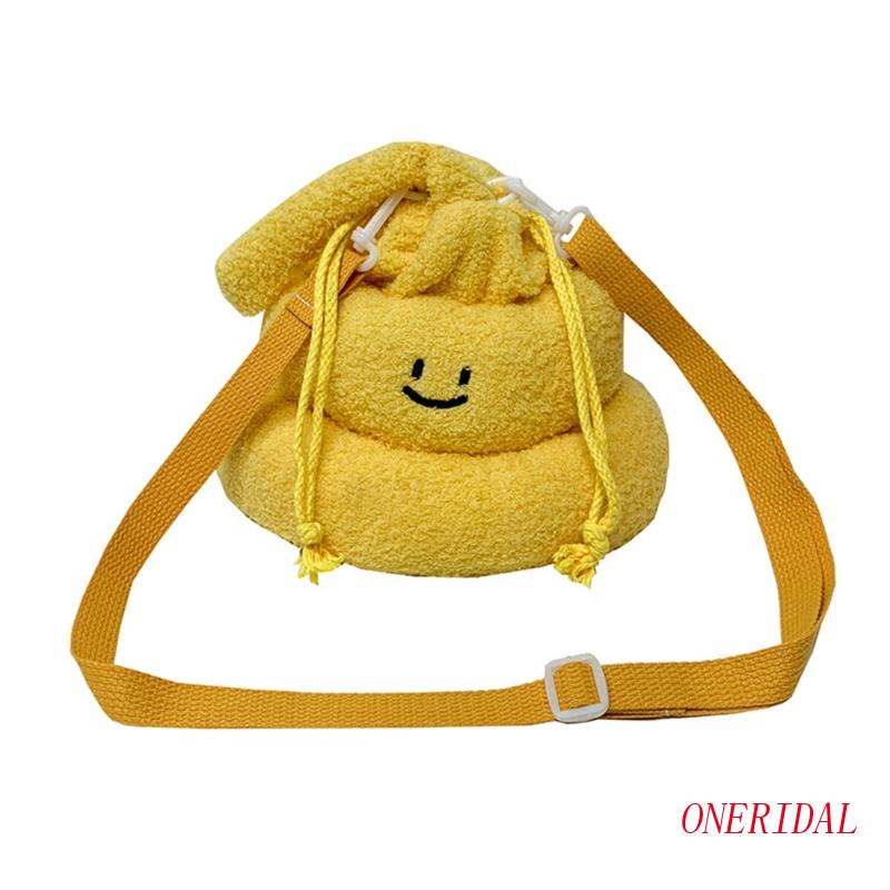 Túi Đeo Chéo Dây Rút Hình Poop Hoạt Hình Dành Cho Nữ