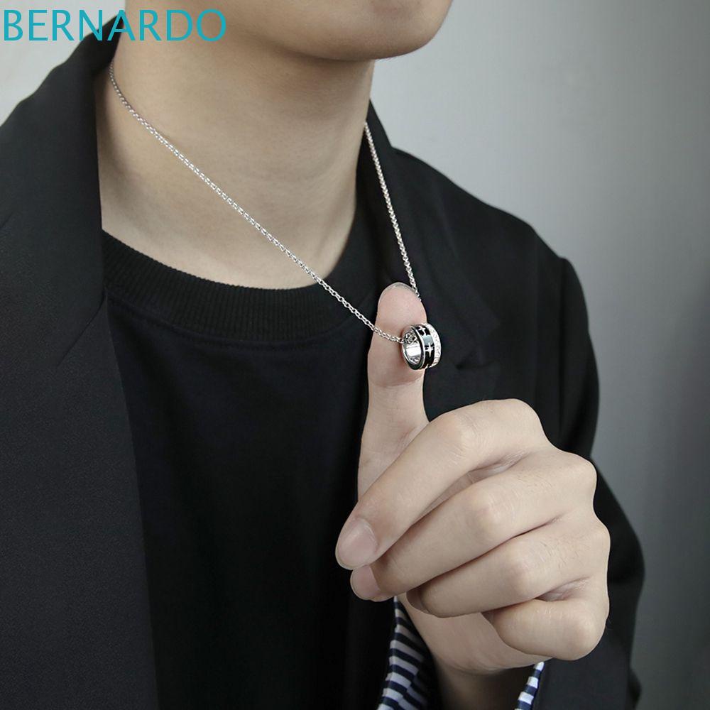 Vòng Cổ Dây Xích Dày Mặt Tròn Phong Cách Punk Hàn Quốc Cho Cặp Đôi