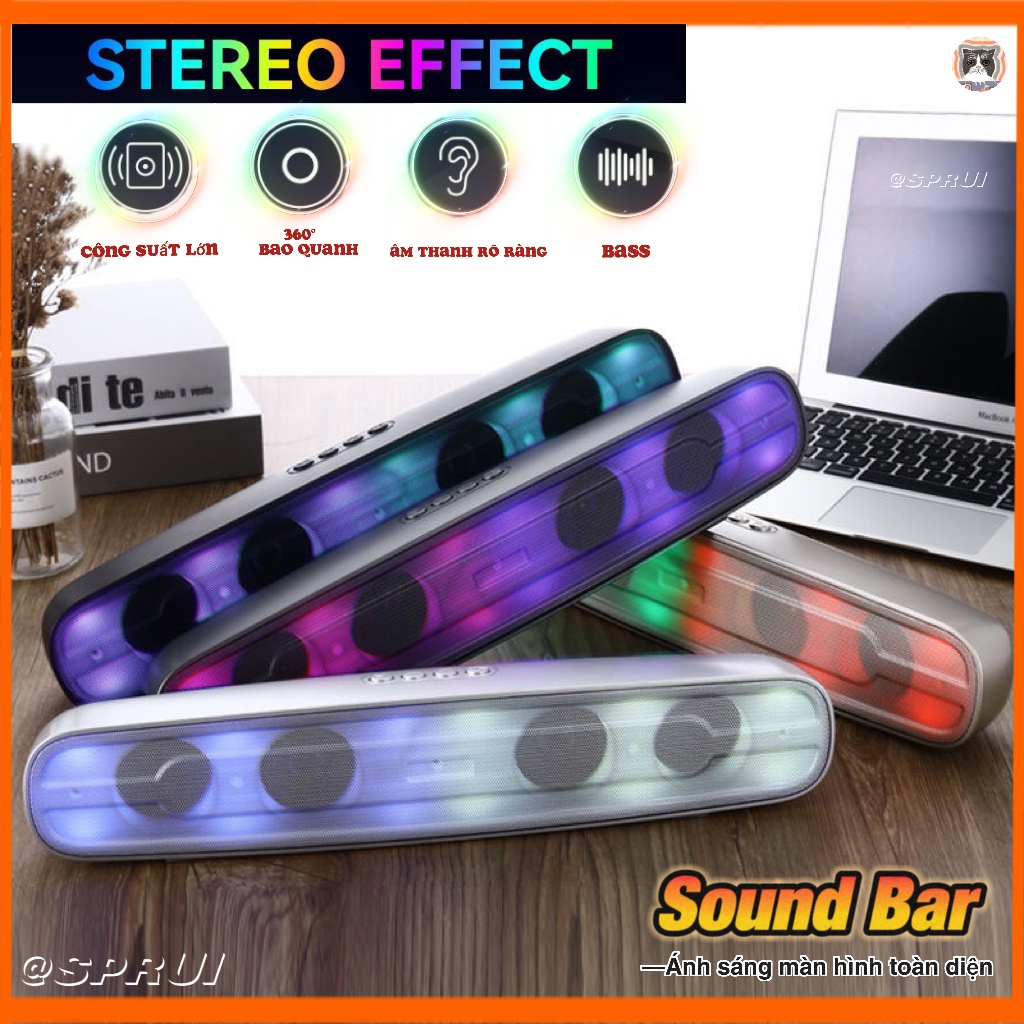 Loa Bluetooth Âm Thanh Nổi Toàn Diện Màn Hình Màu Sắc sound bar