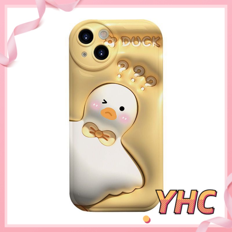 Ốp lưng iphone Hiệu ứng hình ảnh 3D của vịt dễ thương, đệm khí bong bóng, vỏ mềm silica gel chống rơi Cho Iphone 6 / 6S / 6splus / se / 7 / 7plus / 8 / 8plus / X / xs / xsmax / 11 / 12 / 13 / 14 / Plus / pro / pro max-5074