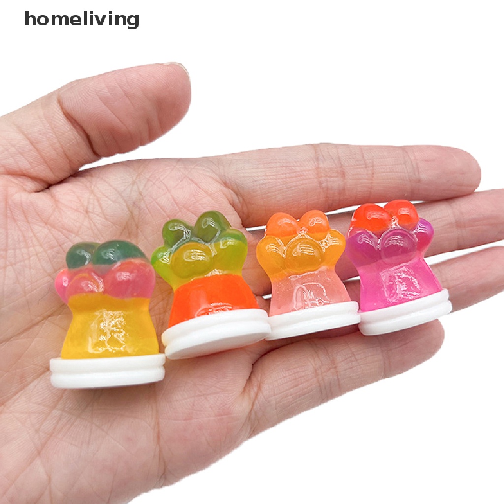 1 Đồ trang trí Móng Vuốt Mèo Mini Bằng Nhựa Resin Màu Sắc Ngẫu Nhiên Dùng Trang Trí DIY